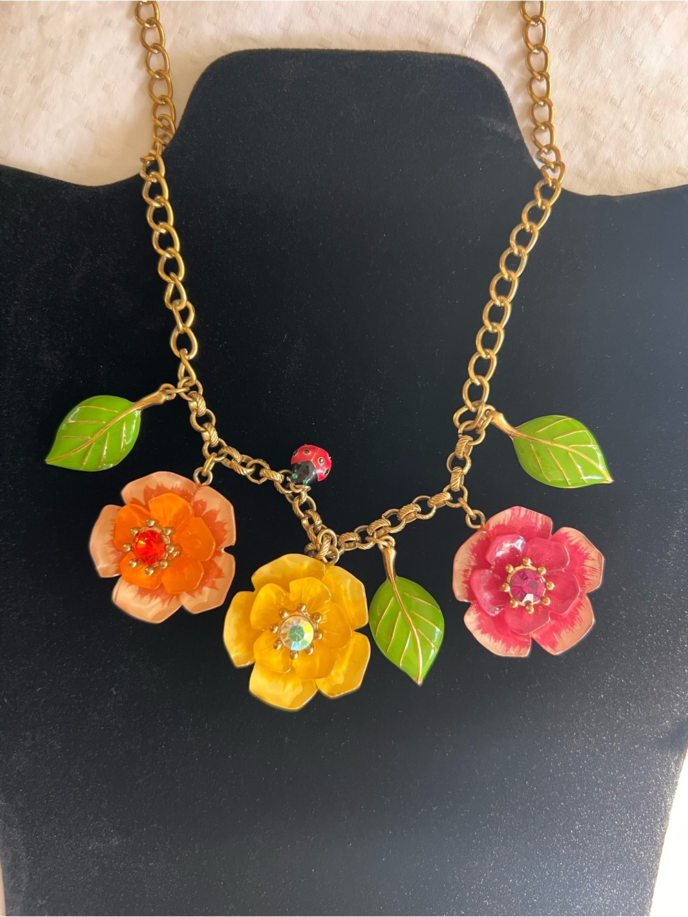 Betsey Johnson Garden Party Necklace Secret Garden Collection.